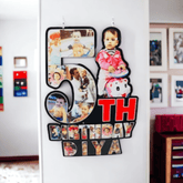 Customized 1st Year Happy Birthday Photo Cutout Frame with kids Name - BBD GIFTS
